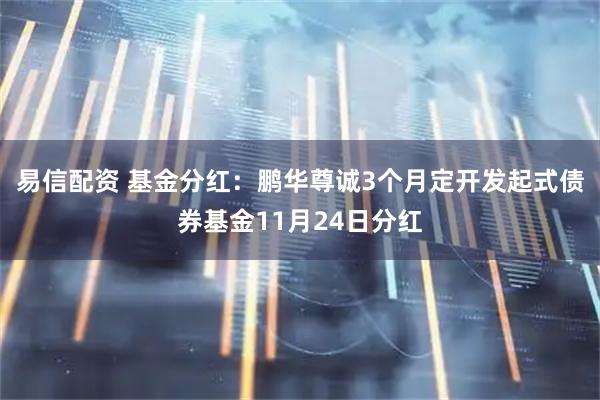 易信配资 基金分红:鹏华尊诚3个月定开发起式债券基金11月24日分红