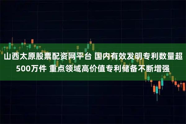 山西太原股票配资网平台 国内有效发明专利数量超500万件 重点领域高价值专利储备不断增强