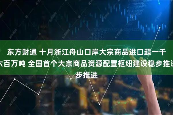 东方财通 十月浙江舟山口岸大宗商品进口超一千六百万吨 全国首个大宗商品资源配置枢纽建设稳步推进