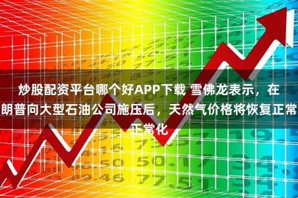 炒股配资平台哪个好APP下载 雪佛龙表示,在特朗普向大型石油公司施压后,天然气价格将恢复正常化